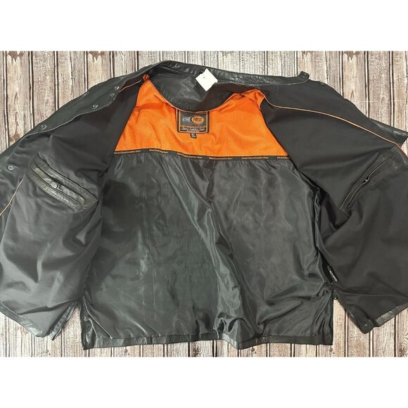 First Classics Leather gear Biker short slleve Shirt Size 5XL color black Rare - Picture 2 of 6
